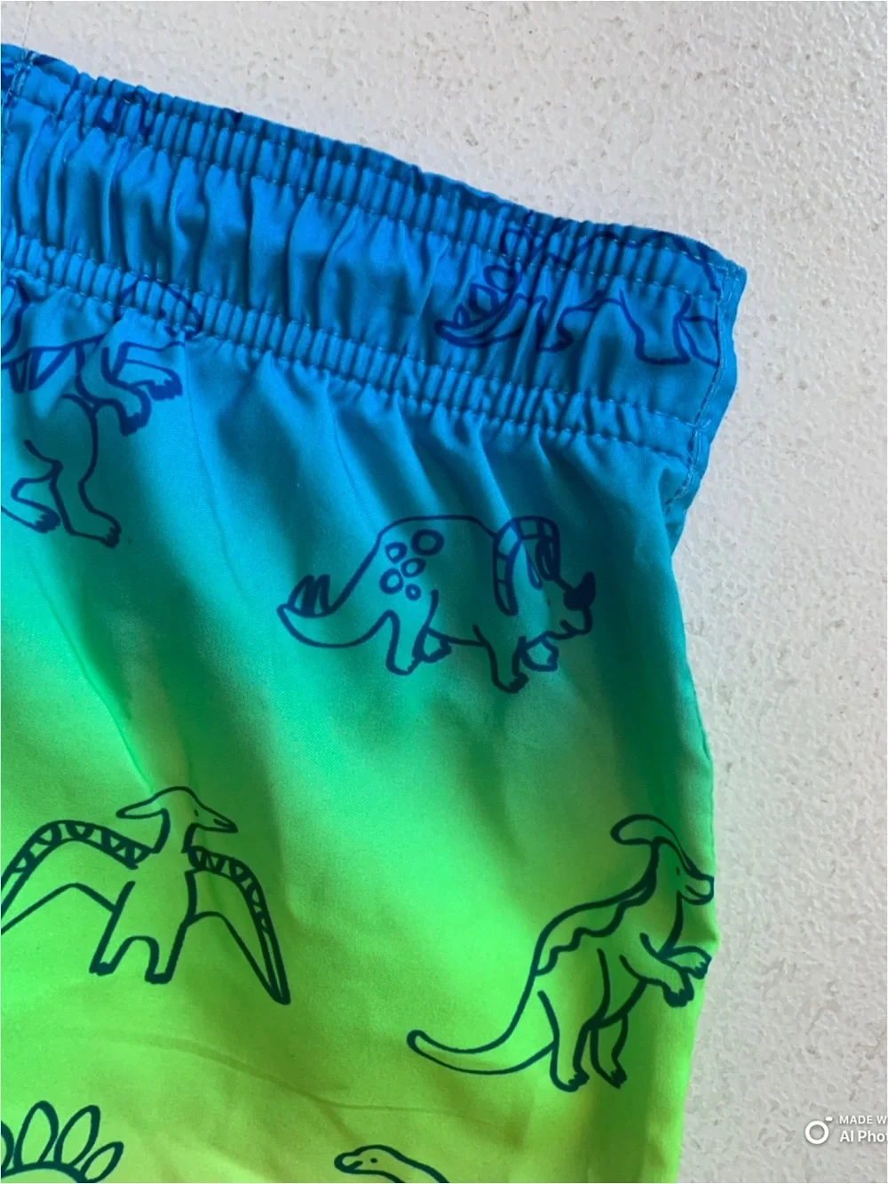 Cat & Jack Dinosaur Print Swim Trunks Swimsuit Boys Size 4T NWT Blue Green Pink